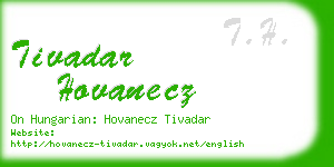 tivadar hovanecz business card